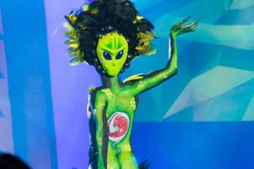 Concurso de maquillaje corporal del Carnaval de Las Palmas de GC (Foto Antonio Rico)
